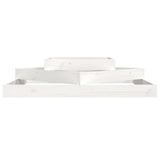 Planter White 112x112x27 cm Solid Wood Pine 823886