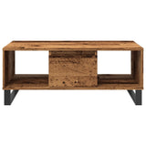 ZNTS Coffee Table Old Wood 90x50x36.5 cm Engineered Wood 857340