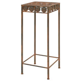 245928 Plant Stand Set 3 Pieces Vintage Style Metal Rusty