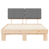 Bed Frame with Upholstered Headboard Light Grey 160 x 200 cm 877334