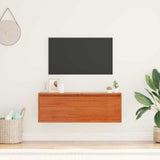 Wall Cabinet Wax Brown 100 x 30 x 35 cm Solid Pine Wood 869861