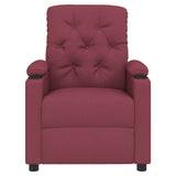 Massage Chair Wine Red Fabric 339115