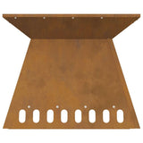 Fire Pit Brown 48 x 48 x 40 cm Weathering Steel 858923
