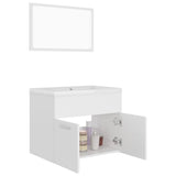 Bathroom Furniture Set White Engineered Wood 3070865