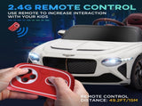 Bentley Bacalar Licensed 12V Kids Electric Car, with Remote Control, White T3398P348390