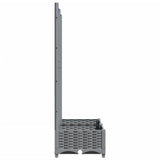 Garden Planter with Trellis Light Grey 80x40x121.5 cm PP 153271