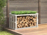 Outdoor Log Holder White 108x52x74 cm Solid Wood Pine 822632