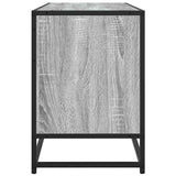 TV Cabinet Grey Sonoma 100x35x50 cm Engineered Wood and Metal 848832
