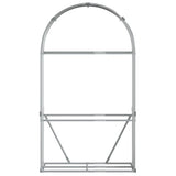 Log Holder Silver 120x45x210 cm Galvanised Steel 364592