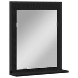 Bathroom Furniture Set with Shelf 4 pcs Black Engineered wood 3334411