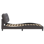 Bed Frame with LED without Mattress "Hvar" Grey 140x200 cm 3213937