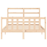 Bed Frame without Mattress Small Double Solid Wood Pine 3191876
