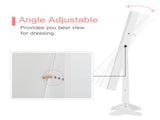 Jewelry Cabinet Standing Mirror Full Length Makeup Lockable Armoire Storage Organizer White T3398P344383