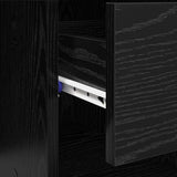 Desk with Drawer Black Oak 90 x 49 x 75 cm Engineered Wood 869267