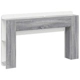 Headboard Cabinet with Storage Grey Sonoma Engineered Wood 8001207