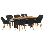 Garden Dining Set 9 pcs Black and brown Poly Rattan 3261624