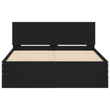 Bed Frame without Mattress Black 135x190 cm Double 3207505