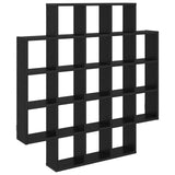 Wall Shelf Black Oak 100 x 13 x 100 cm Engineered Wood 8012245