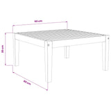 Table Solid Acacia Wood Natural 60 x 60 x 30 cm 3407793