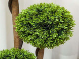 Decorative Artificial Trees Boxwood Ball Topiary Trees Set of 2 in Pot, Fake Plants for Home Indoor T3398P423072