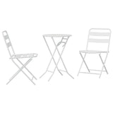 Garden Bistro Set Folding 3 pcs White Steel 42010317
