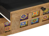 Sideboard with Drawer Natural 40 x 33 x 75 cm Solid Mango Wood 4018283
