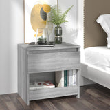 ZNTS Bedside Cabinets 2 pcs Grey Sonoma 40x30x39 cm Engineered Wood 815132