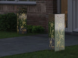 Solar LED Pathway Light 2 pcs Silver Stainless Steel 879776