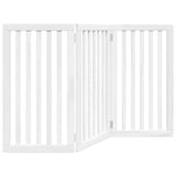 Dog Gate Foldable 3 Panels White 150 cm Poplar Wood 352246
