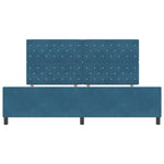 ZNTS Bed Frame Dark Blue 200x200 cm Velvet 3344901