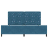 ZNTS Bed Frame Dark Blue 200x200 cm Velvet 3344901