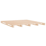 Bed Frame without Mattress 200x200 cm Solid Wood Pine 3120152