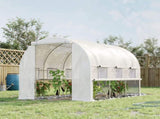 Walk-in Polytunnel Greenhouse Green House with Roll-up Sidewalls, UV-resistant PE Cover, 3 x 2 x 2m, T3398P317759