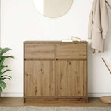 Sideboard with Drawer Artisan Oak 80x34x76 cm Engineered Wood 861543
