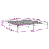 Extra Long Bed Frame without Mattress White 180x220 cm Solid Wood Pine 852425