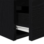 ZNTS Wall-mounted Bedside Cabinets 2 pcs Black Oak 38x34x40 cm 861250
