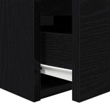 ZNTS Wall-mounted Bedside Cabinets 2 pcs Black Oak 38x34x40 cm 861250