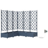 Garden Planter 5 pcs Grey 120 x 120 x 126 cm PP 42002878