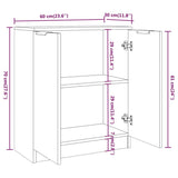 3 Piece Sideboards Sonoma Oak Engineered Wood 3115782
