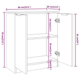 3 Piece Sideboards Sonoma Oak Engineered Wood 3115782