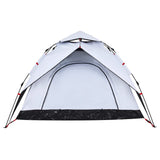 ZNTS Camping Tent Dome 3-Person White Blackout Fabric Quick Release 4004180