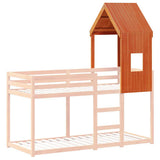 Kids' Bed Roof Wax Brown 60x89x134.5 cm Solid Wood Pine 846887