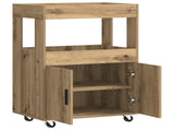 Bar Cart Artisan Oak 60 x 39.5 x 89 cm Engineered Wood 8015685