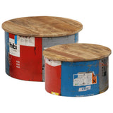 Coffee Tables 2 pcs Solid Mango Wood 247576