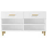 Shoe Cabinet White 102x35x55 cm Engineered Wood 812816
