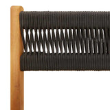 Bistro Set Black Solid acacia wood and polypropylene Small 3281841