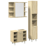 3 Piece Bathroom Furniture set Sonoma Oak Engineered Wood 3324976