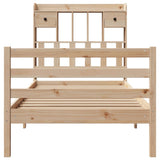 Bookcase Bed without Mattress 90x190 cm Single Solid Wood Pine 3321924
