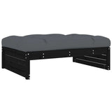 Garden Footstool Black, Anthracite Solid pine wood 120x80 cm 825769