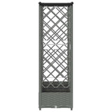 Raised Bed with Trellis and Roof Light Grey 202.5 x 40 x 121 cm 42032595